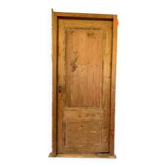 Double-sided passage door in solid fir XX century