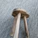 Brutalist wooden tripod stool