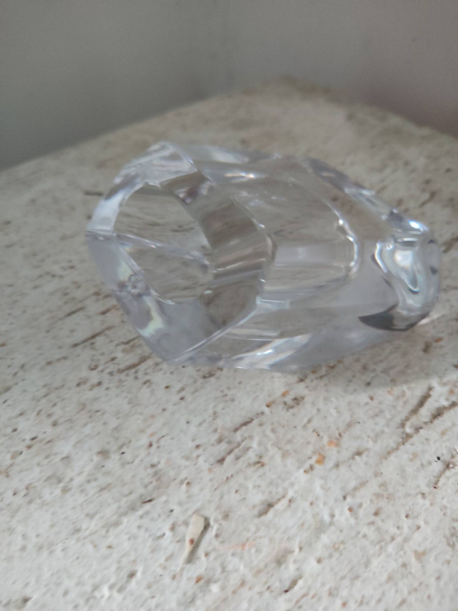 Crystal Daum ashtray pen holder tray