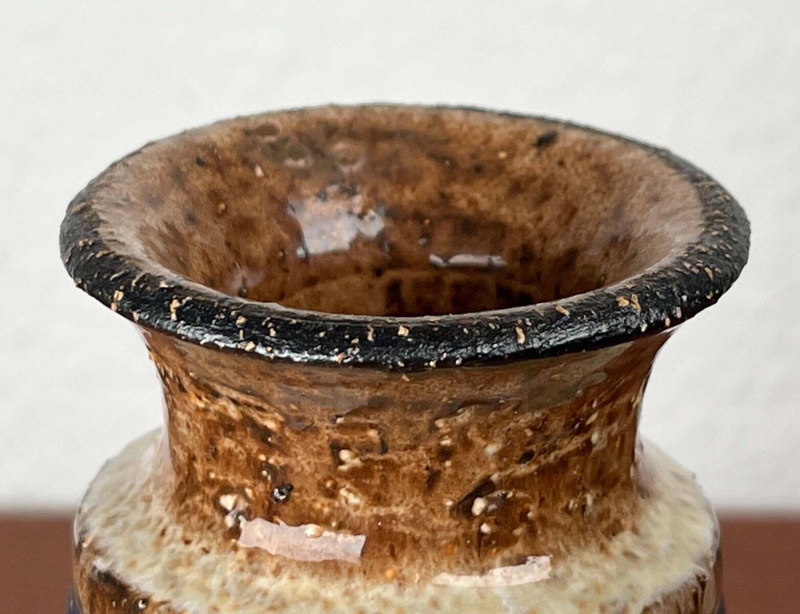 Ceramic vase from the Danish modern mid-century studio, 1960s.