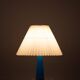 Turquoise Stoneware Table Lamp Teak base 1960s