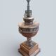 Amphora lamp in solid wood - First Empire style.