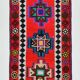 2x12 Colorful Geometric Vintage Runner Rug, 73x373Cm