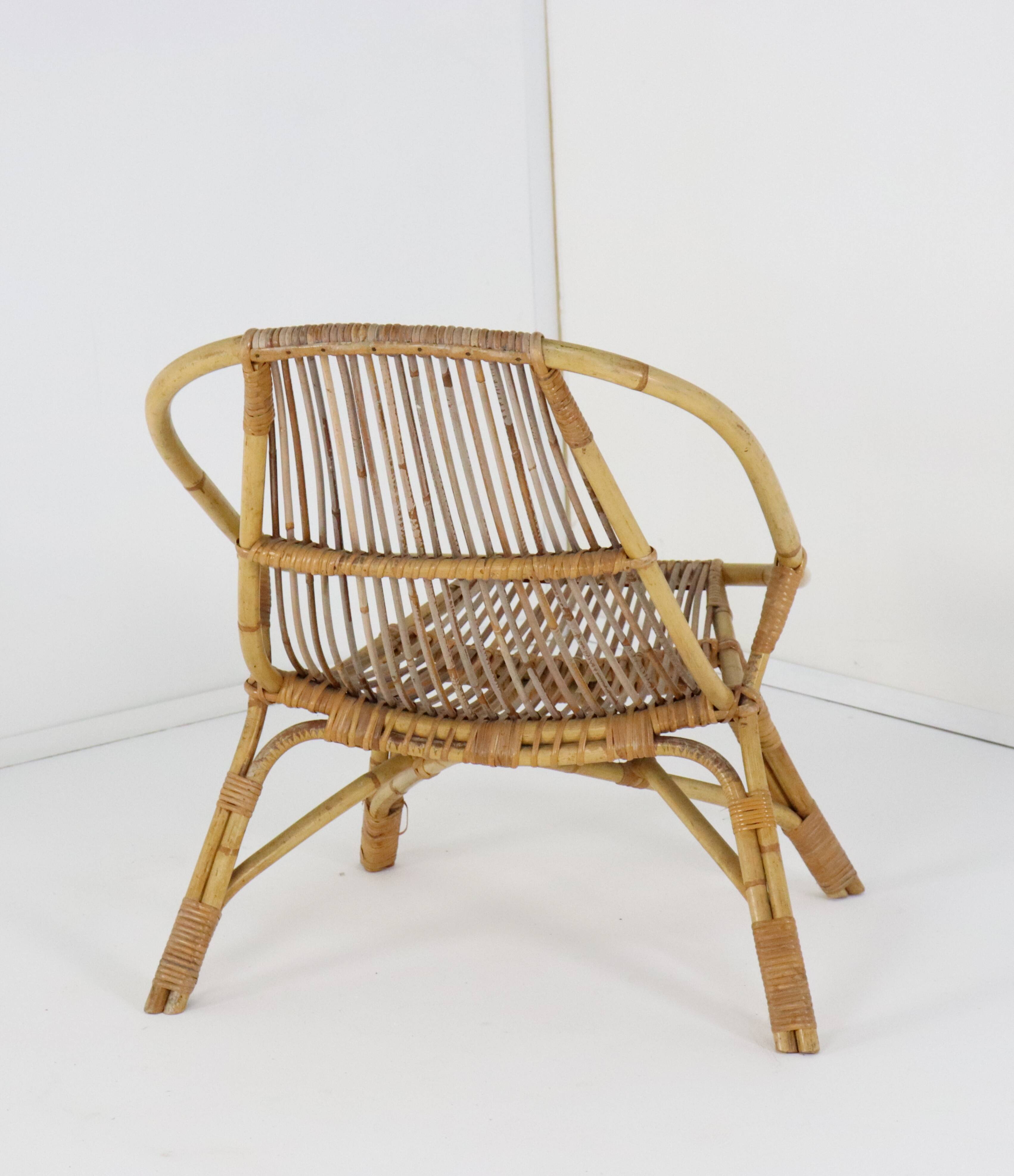 vintage jaren '60 - Rotan stoel 'Neerlon'