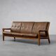 Vintage Mid-Century Danish Modern 3-Seater Brown Leather Sofa by Georg Thams