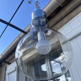 70s design smoked glass chandelier