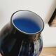 Imposant Vase En Verre Soufflé Bleu Nuit Design