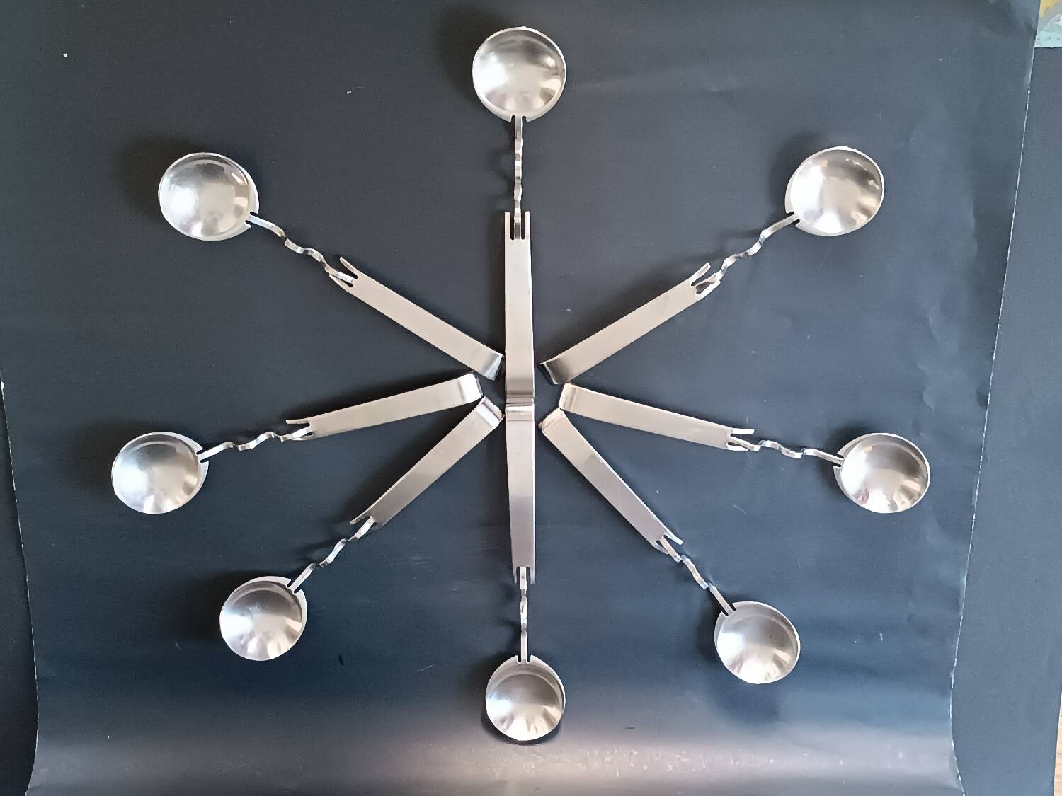 Eight Sculptura spoons by Lino Sabatini for Rosenthal 1990