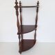 1970s wooden corner shelf