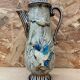 Antique teapot shaped pitcher ceramic brown beige vintage ducks decor