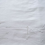 Old sheet hand embroidery and monogram