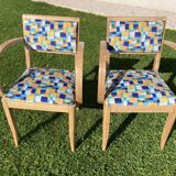 Paire de fauteuils bridge