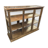 Vitrine comptoir bois exotique