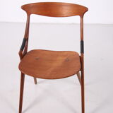 Set of 4 teak chairs model 17, Arne Hovmand Olsen for Mogens Kold, 1950s