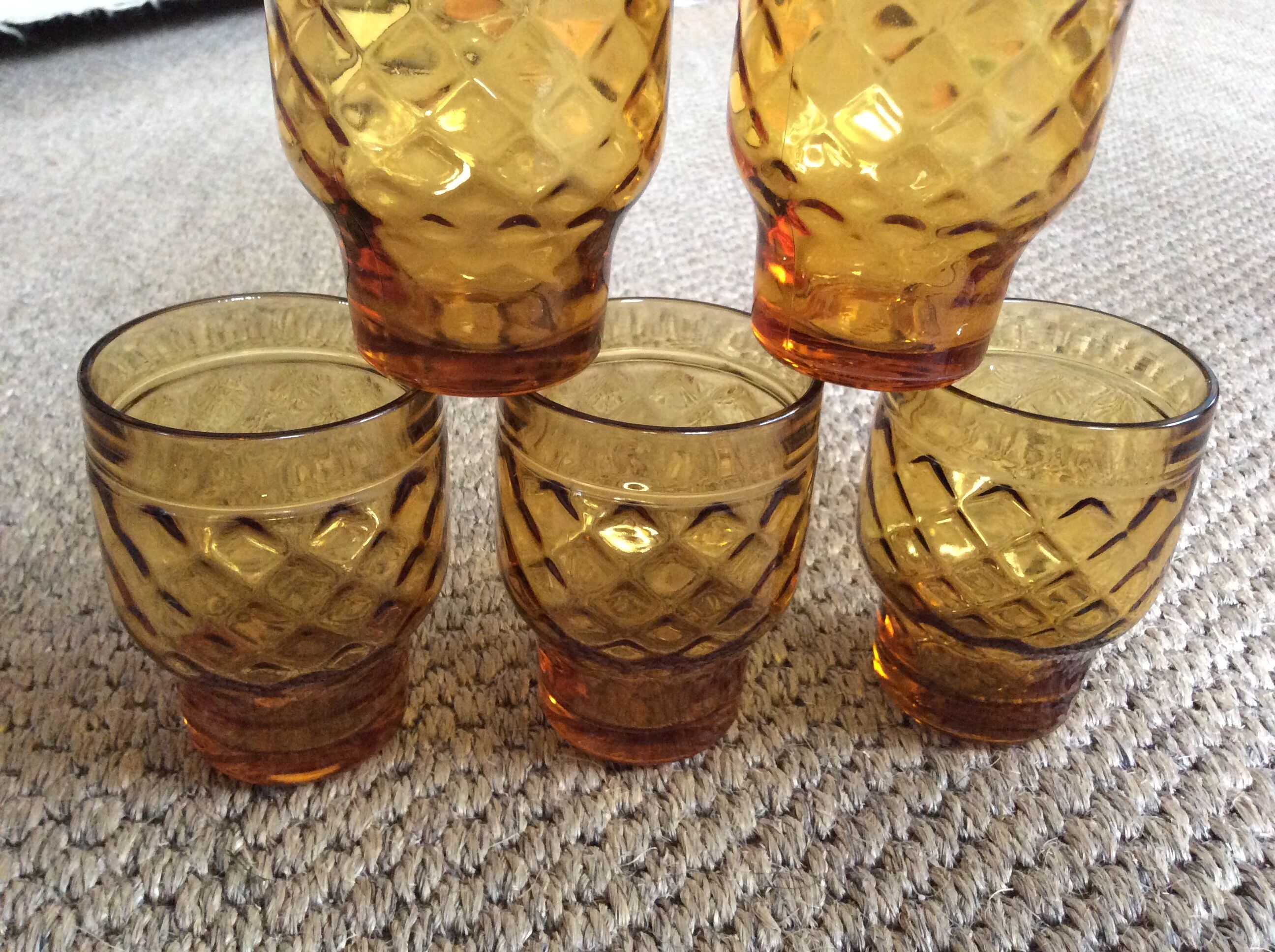 Set of 6 vintage glasses