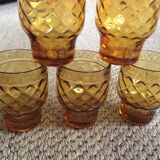 Series of 6 vintage glasses