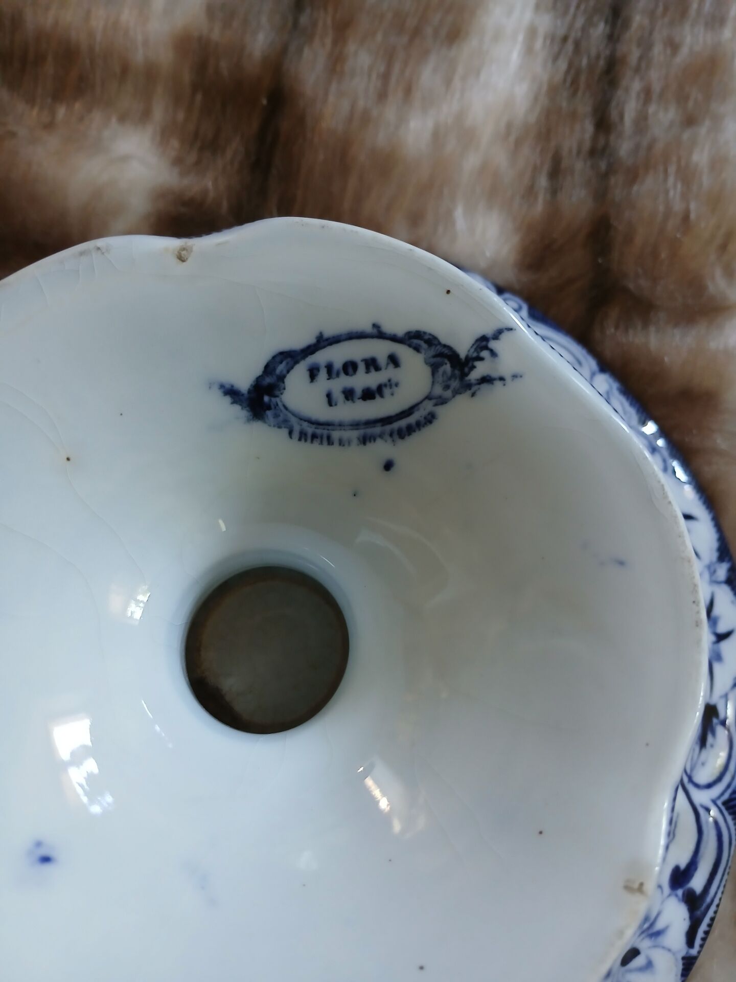 2 antique compotiers in Creil and Montereau ironstone.