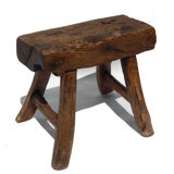 Small wood farm tabouret