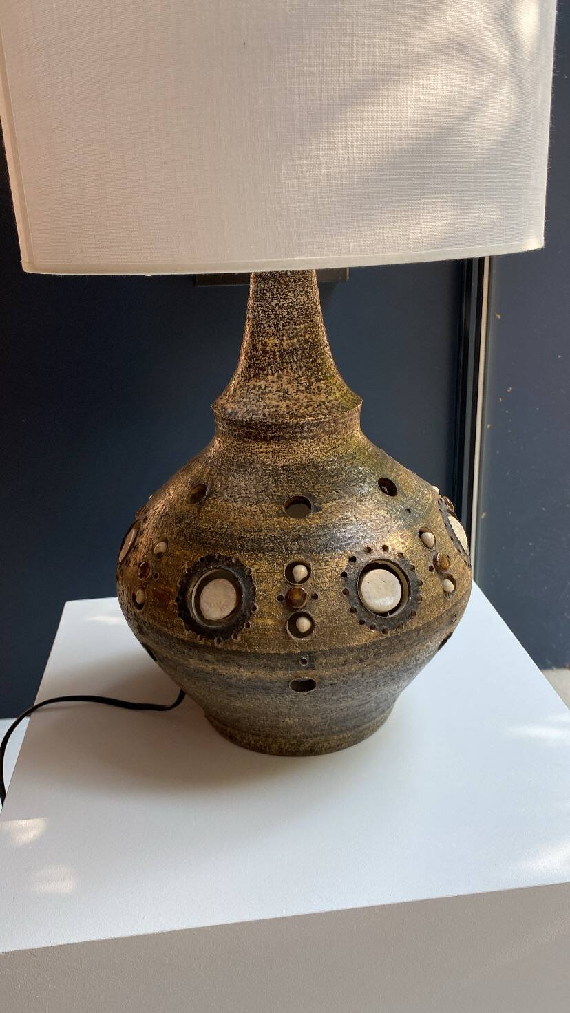 Lampe à double éclairage par le céramiste Georges Pelletier
