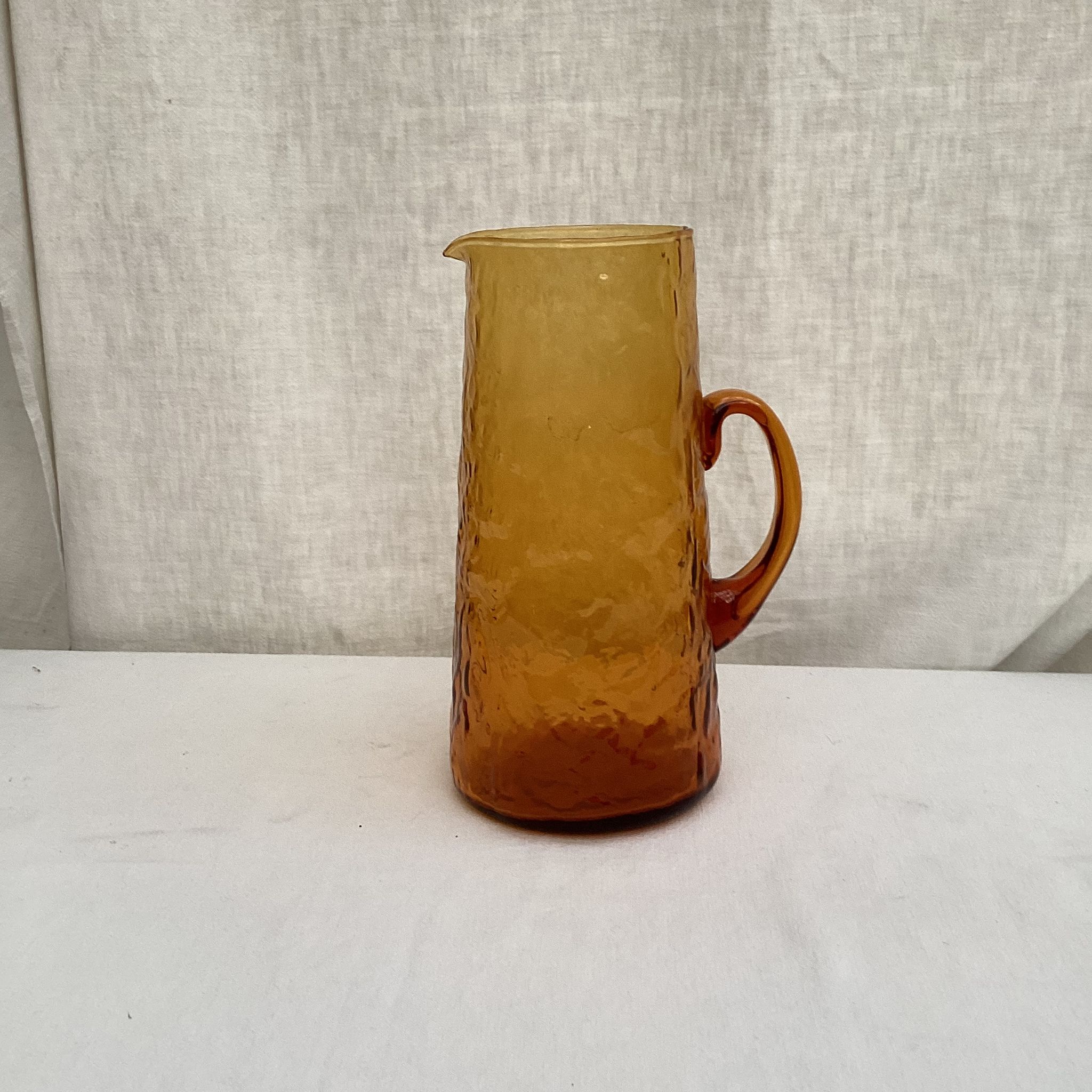 Carafe pitcher in vintage amber glass dimension: height -26cm- low diameter -13cm