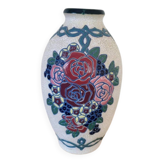 Art Deco Style Ceramic Amphora Vase