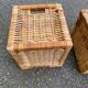 2 storage boxes in woven rattan and wicker, IKEA Branas style.