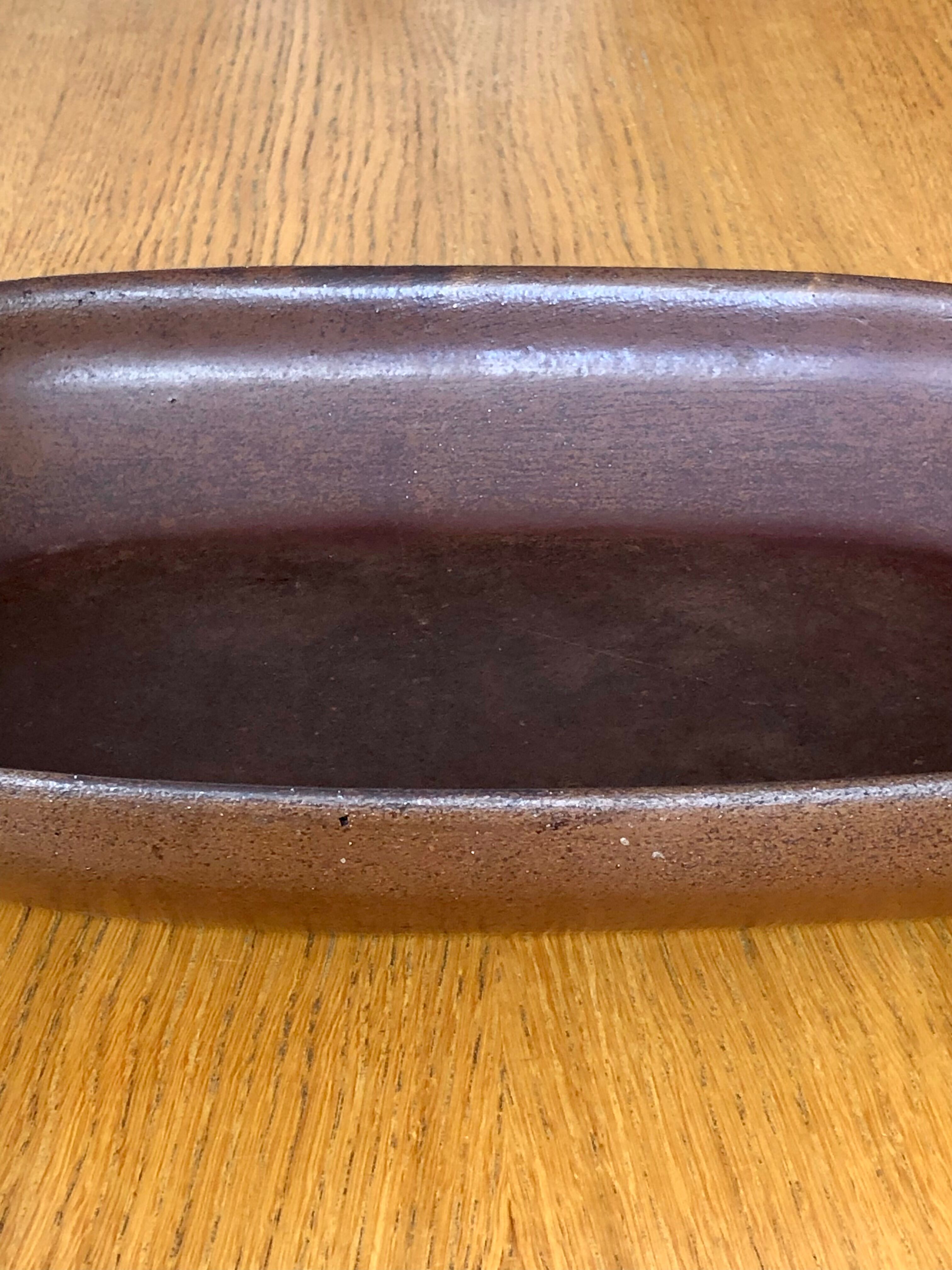 Vintage brown Dutch ceramic dish