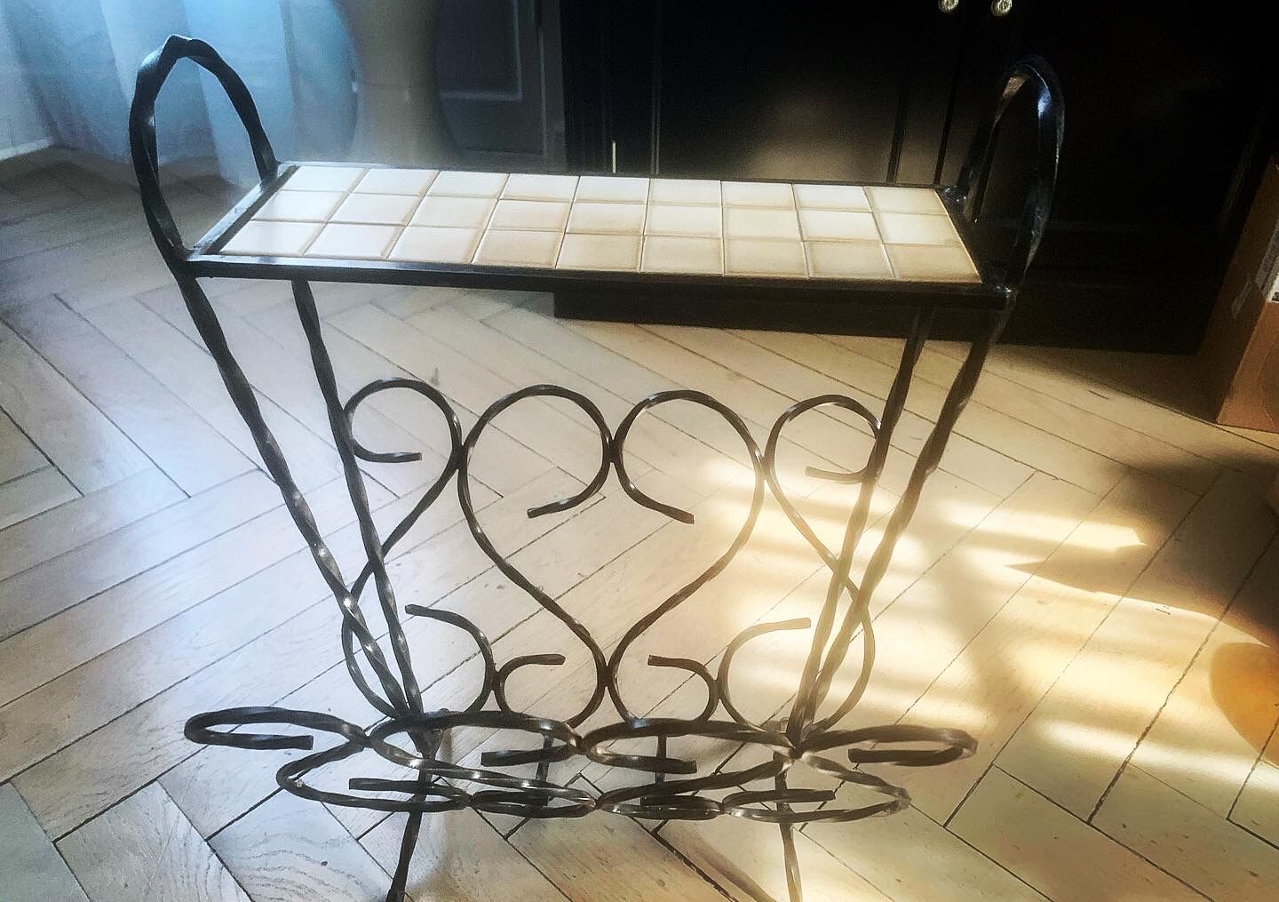 Wrought iron magazine rack