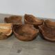Set of 6 teak bowls