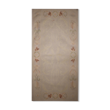 Handmade Beige Wool Needlepoint Tapestry Rug- 69x140cm