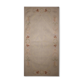 Handmade Beige Wool Needlepoint Tapestry Rug- 69x140cm