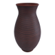 two-tone striped clay vase from the 1960s, signed