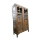 Vintage display cabinet/shelf in dark wood with glass.