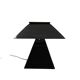 Space age black ceramic table lamp, Italy 1970s