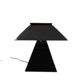 Space age black ceramic table lamp, Italy 1970s