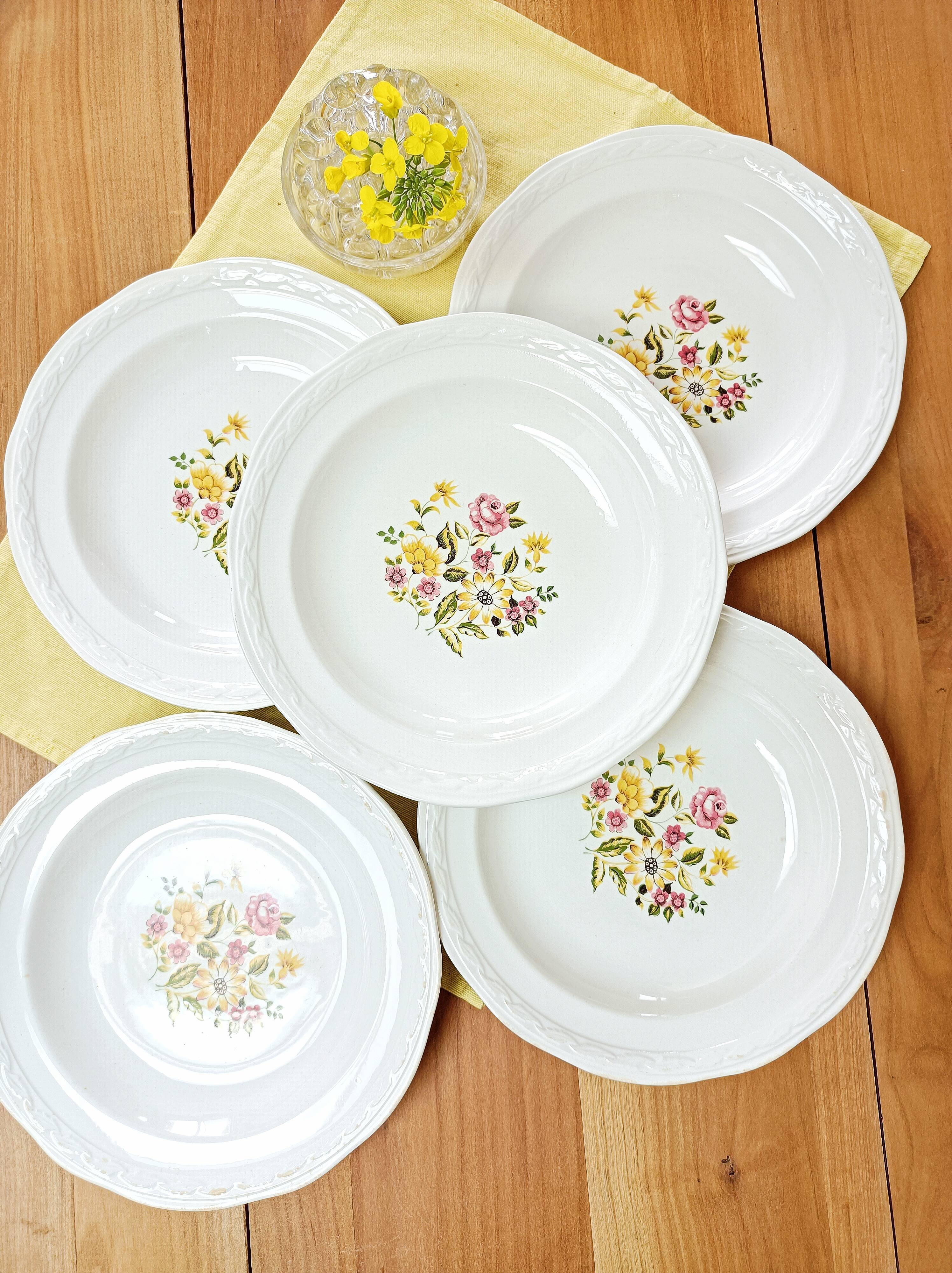Set of 5 hollow plates Moulin des Loups