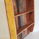 Wall shelf 3 shelves + 4 hooks cast iron in polychrome wood