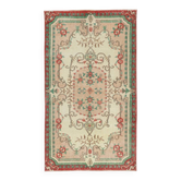 Tapis en laine turc vintage. Tapis d'accent noué à la main pour la décoration de maison de campagne et de ferme.