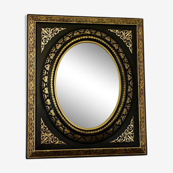 Napoleon III oval mirror - 55x45cm