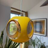 Yellow UFO Space Age suspension attributed to Luigi Colani, 1970s.
