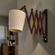 Scandinavian wooden scissor acordion wall lamp