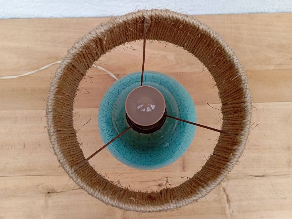 Art Deco cracked ceramic lamp from the 1930s