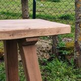 Solid oak farm bench