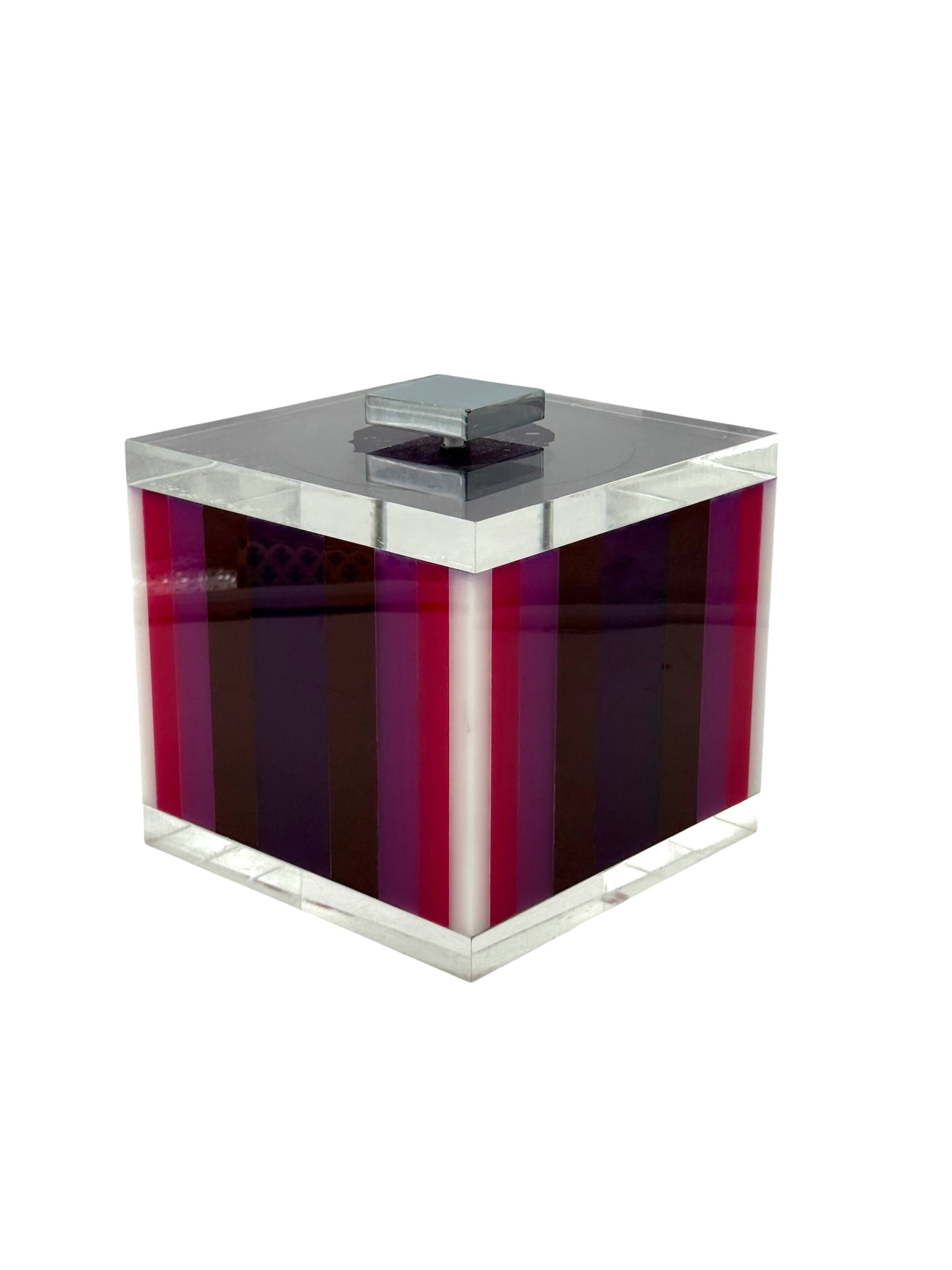 Seau à glace rose postmoderne, Italie, vers 1980