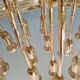 XXL Sputnik ceiling light in brass, Space Age design, 1970.