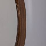 ROUND VINTAGE WOODEN WALL MIRROR FROM THE 1960S, ITALIAN DESIGN  CONDITION: