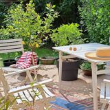 Vintage white wooden garden furniture