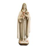 Statuette of Saint Thérèse of Lisieux | bouquet of roses and crucifix H 31 cm