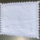 Pillowcase AB scalloped edge English embroidery tulips