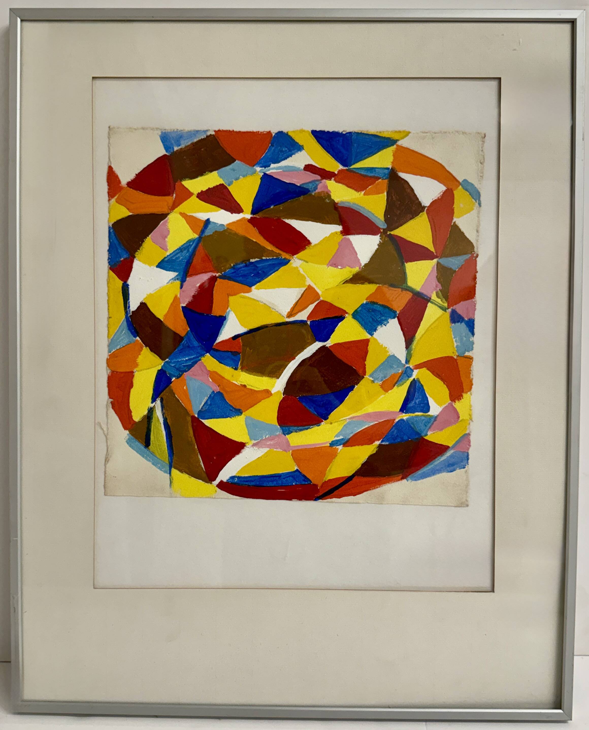 Helmut Dittmann – Vivid Circular Abstract Composition, Striking Multicolour